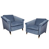Fine Pair of Club chairs by Leleu