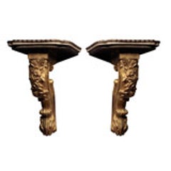 Pair of 19th Century Giltwood Wall Bracket 1