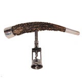 Oversized Horn Corkscrew with Sterling Silver Fittings