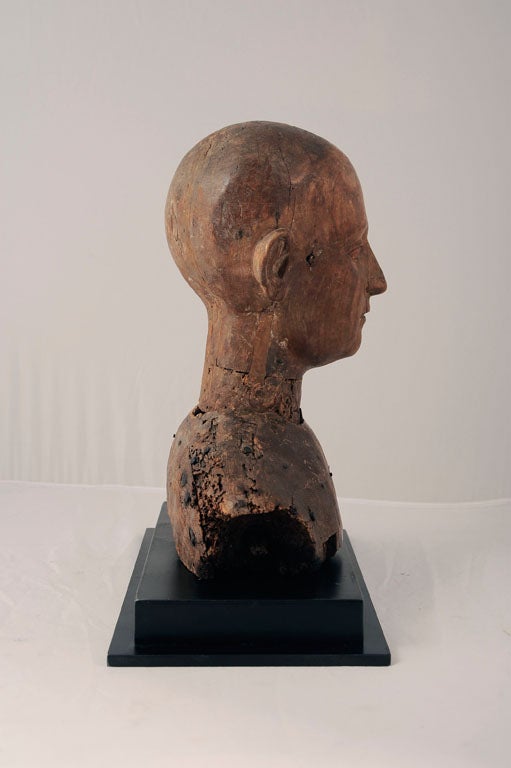 18th Century Folk Art Bust In Excellent Condition In New York, NY