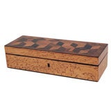 Turnbridgeware Box with Inlaid Cube Design