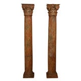 Pair of Italian Terra Cotta Columns, 19th Century