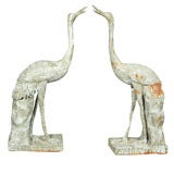 Pair of Cast Iron Cranes