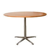 PedestalDining/kitchen telescopic teak /steel table by  Moraddi
