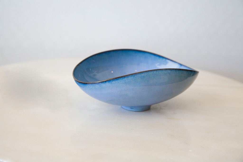 Otto Natzler Ceramic/Pottery Bowl Signed/ Paper Date Inventory 2
