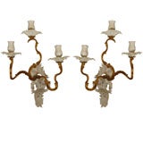 Pair of Porcelain Sconces Pair of Porcelain Sconces