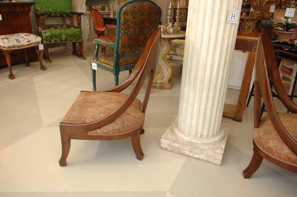 Pair of 19th Century Italian Walnut Side Chairs 7