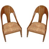 Antique Pair of 19th Century Italian Walnut Side Chairs