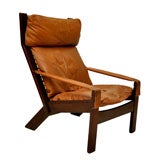 Dutch Rosewood And Leather Adjustable Chair