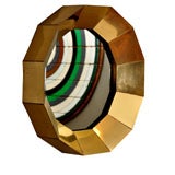 C. Jere Faceted Brass Mirror