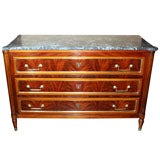 19th Century Louis XVI Style Mahogany Three-Drawer Commode