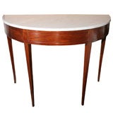 Late 18th Century Directoire cherrywood demi-lune console table