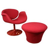 Tulip Chair and Mushroom Pouff by Pierre Paulin for Artifort