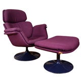the Pierre Paulin Lounge Chair and Ottoman