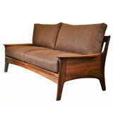 John Nyquist hand crafted walnut sofa