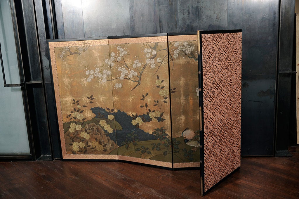 Japanese Screen Signed by the artist. 2
