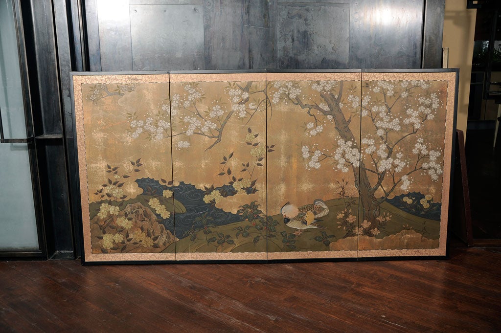 Japanese Screen Signed by the artist. 4