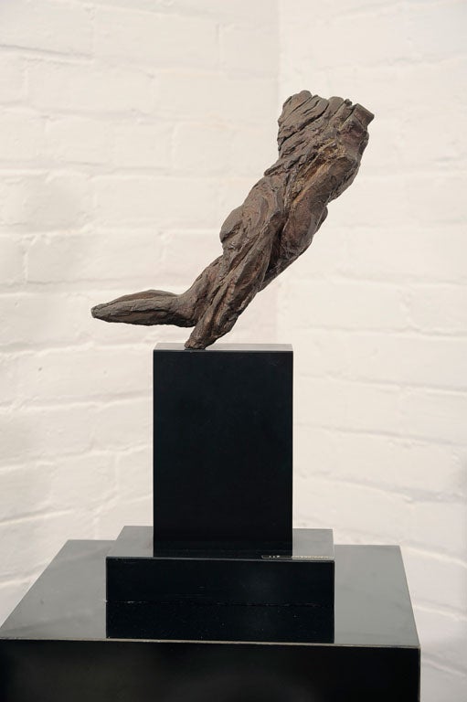 Bronze "The Messenger" Sculpture by Agnes Mills, Signed