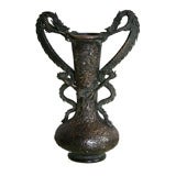 Bronze Vase with Dragon Handles