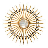 1950
s Gilt Metal Sunburst Mirror