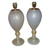 Two End of 20th Century Murano Glass Lamps