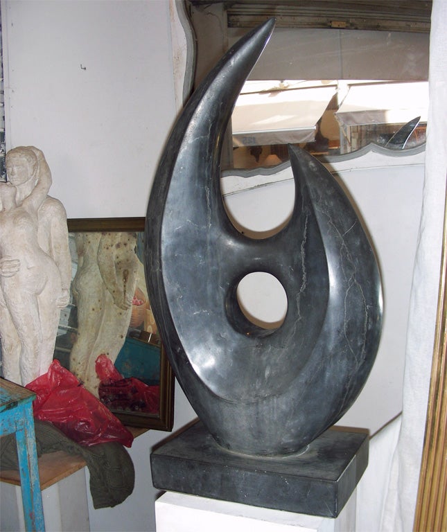 French 1960s Abstract Stone Sculpture For Sale