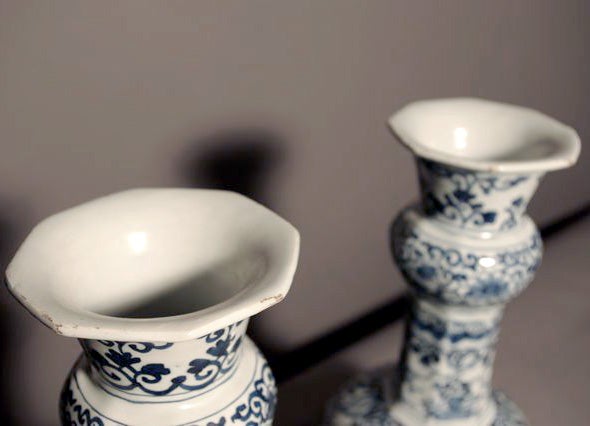 Dutch 18th Century Delft Vases For Sale