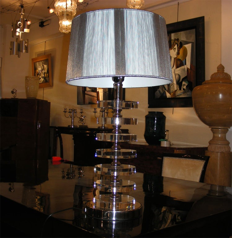 Two Contemporary Crystal Lamps For Sale 1