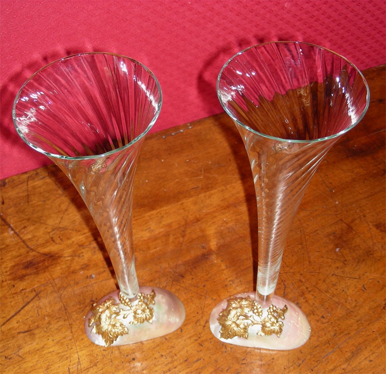 Six Champagne Glasses by Frédérique Lombard Morel. For Sale 3