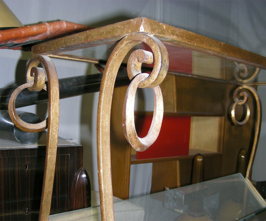 1940s End Table, Magazine Stand by Maison Baguès For Sale 2