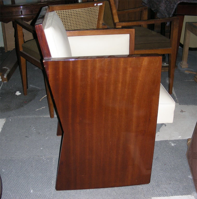 Mid-20th Century 1930s Modernist Desk Armchair Attributed to Michel Dufet