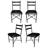Four 1940s Chairs by Jacques Adnet
