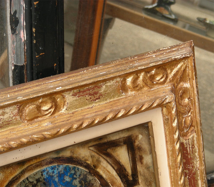1970s Eglomised Mirror For Sale 2