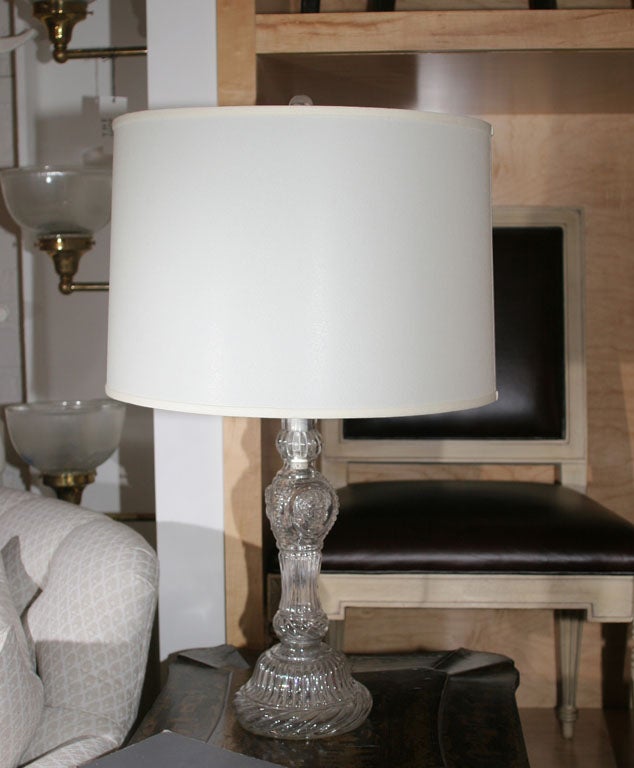 Pressed Glass Lamp
