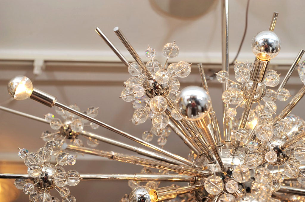 Large Custom Handmade Crystal Sputnik In New Condition For Sale In New York, NY