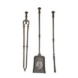 Set of Blackened Steel English Firetools