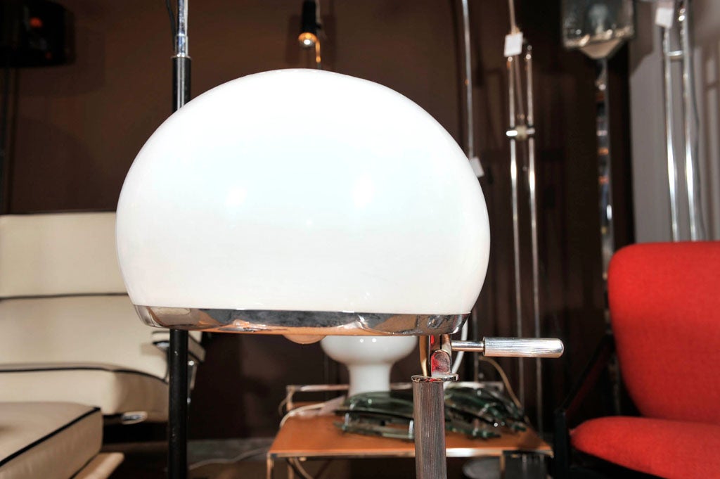 Chrome Italian Swivel Table Lamp by Stoppino