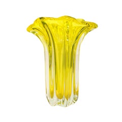 Citrus Yellow Seguso Glass Vase