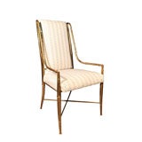 Set of 6 Brass Bamboo Dining Chairs by Mastercraft