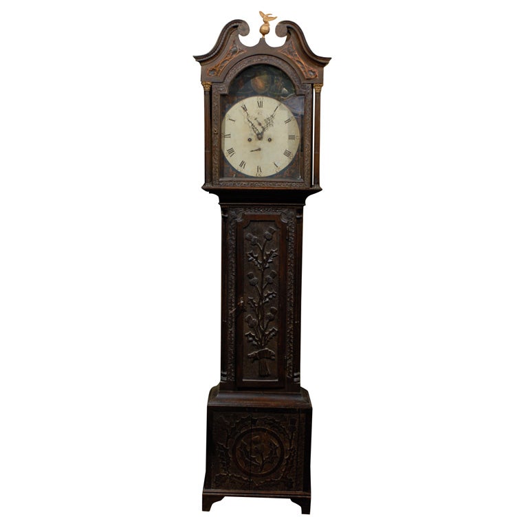 19thc Scottish Grandfather Clock For Sale at 1stDibs