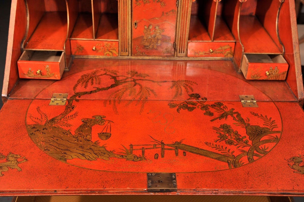 18th Century William and Mary Japanese Lacquered Secretaire 5