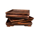 19th Century Asian Wooden Trays