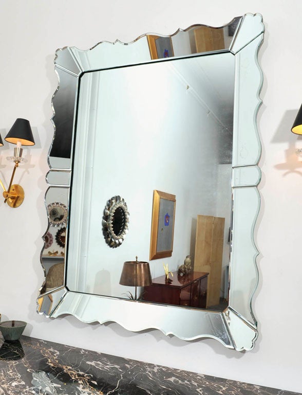 Large Rectangular Beveled Mirror