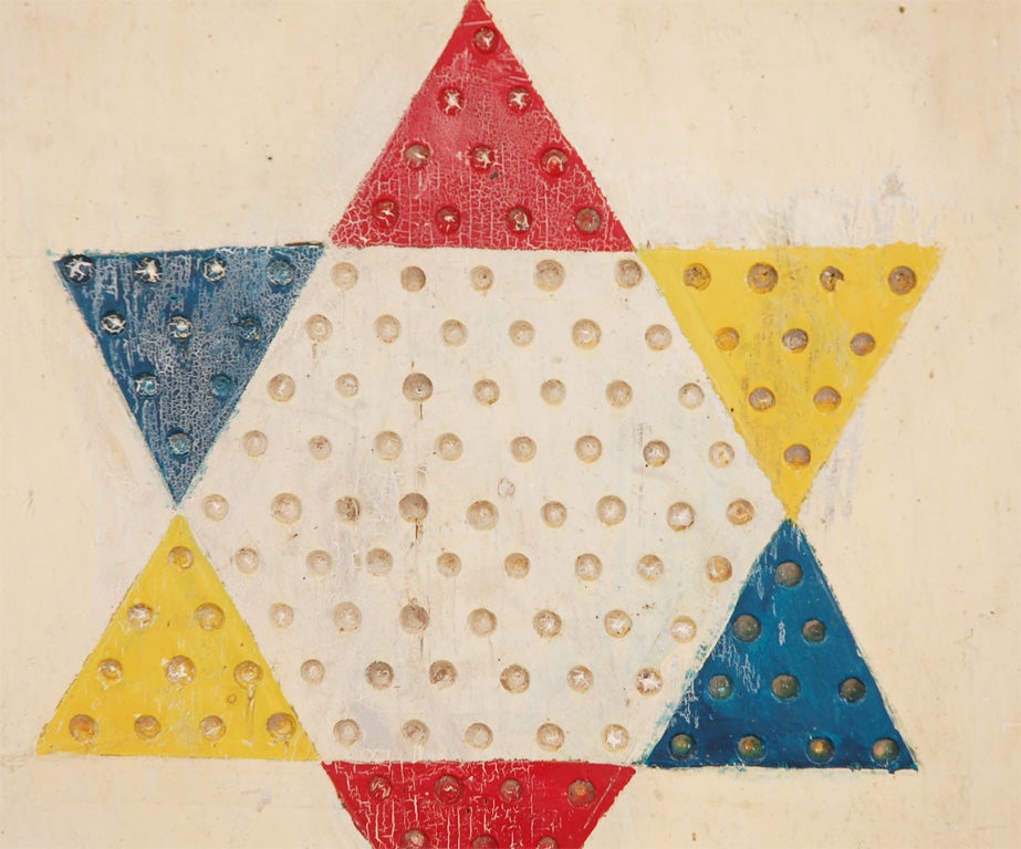 19THC ORIGINAL STAR MARBLE GAME BOARD REVERSABLE GAME ON BACK At 1stdibs