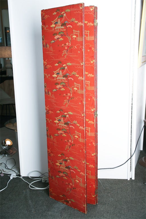 Decorators Chinese Red Wall Paper Screen 2