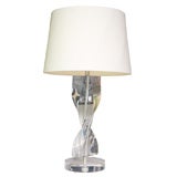 Water Fall  Lucite  Table  Lamp