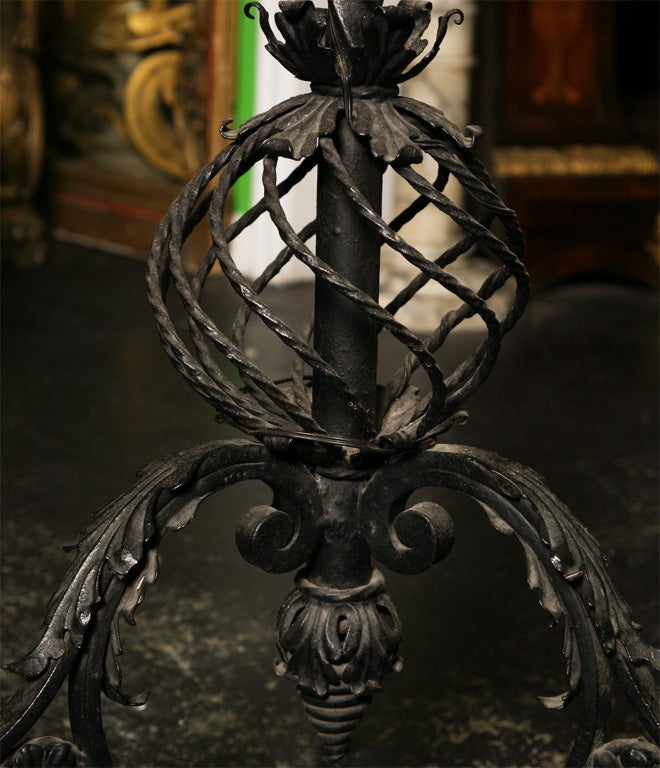 Wrought Iron Floor Lamp For Sale 3