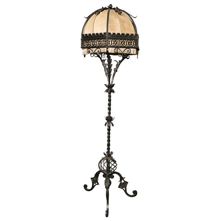 Wrought Iron Floor Lamp For Sale