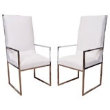 Vintage Pair of High Back Chairs by Design Institute of America
