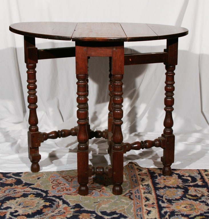 English Oak Drop Leaf Table